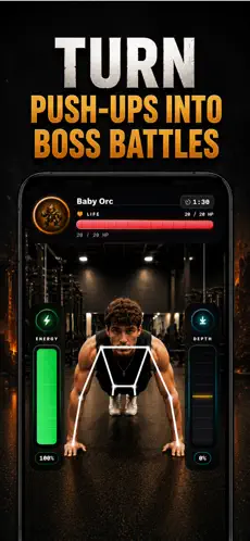 Turn push-ups into boss battles
