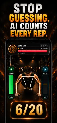AI counts every push-up in RepSaga